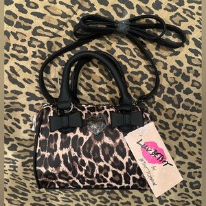 Luv Betsey Betsey Johnson Leopard Bow Purse Nwt